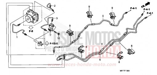 BRAKE LINES/PCV. (ABS) XL700VA9 de 2009